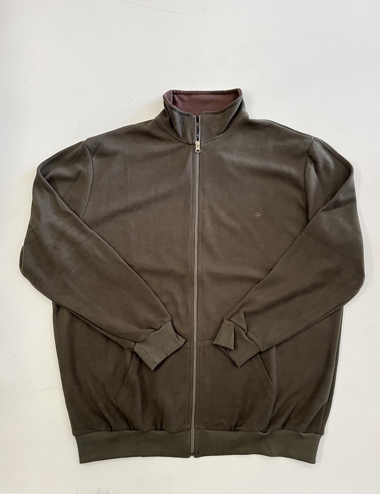 Everbest Everbest ανδρική Plus Size χακί ζακέτα με ριπ ύφασμα 251039X